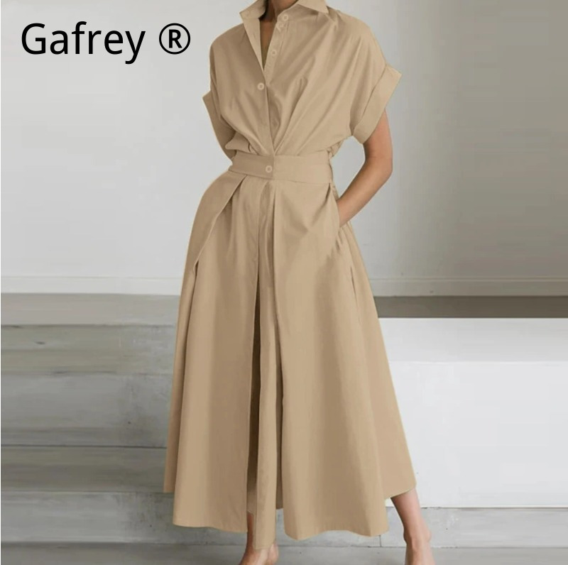 Women'S Formal Wear Cardigan - Vestido Clássico de Linho em Cor