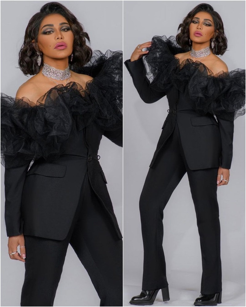 Women'S Formal Wear Tuxedo - Ombro Off Mulheres Terno Conjunto Blazer