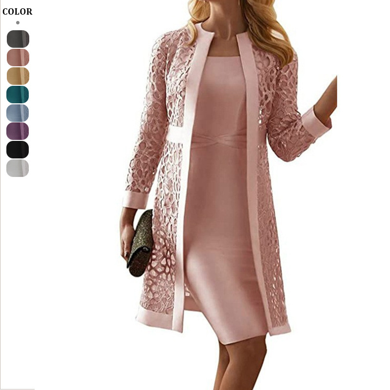 Formal Dress Female - Wein vestido cardigã de renda com
