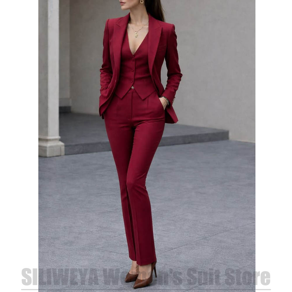 Women Formal Wear Shirts - Conjunto feminino de 3 peças, blazer,