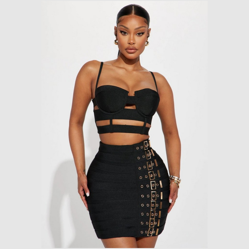 Women'S Formal Evening Wear Tops - Preto branco bandagem vestido de baile