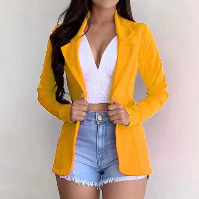 Blazer feminino 2024 formal bl - Women Formal Wear Blazers avaliação e preço