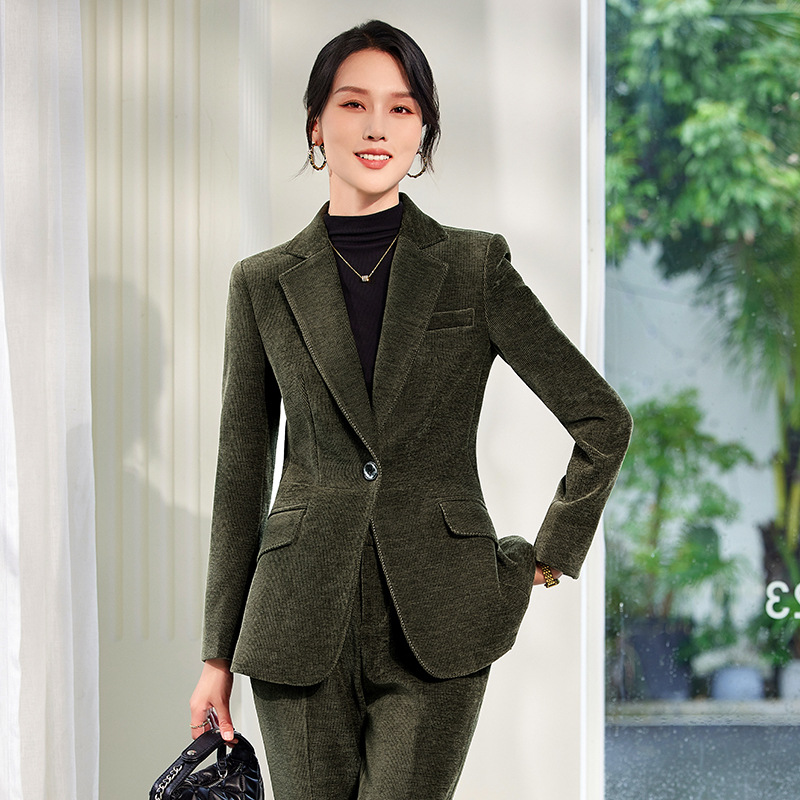 Blazer e calças de veludo, rou - Women Formal Wear Shirts avaliação e preço