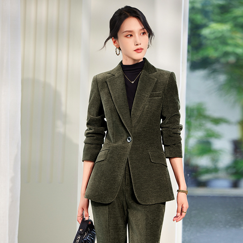 Blazer e calças de veludo, rou - Women Formal Wear Shirts avaliação e preço