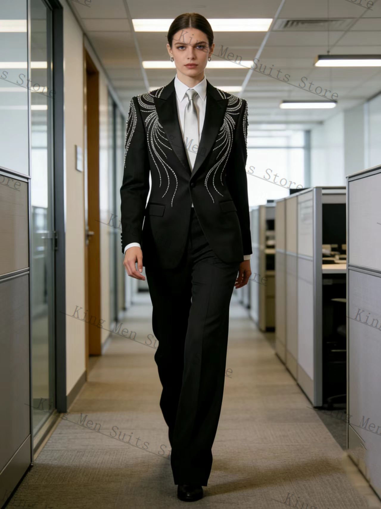 Conjunto de Terno Feminino Pre - Women'S Formal Wear Tuxedo avaliação e preço