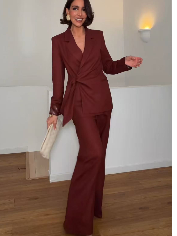 Conjunto de Blazer e Calças pa - Women Formal Wear Blazers avaliação e preço