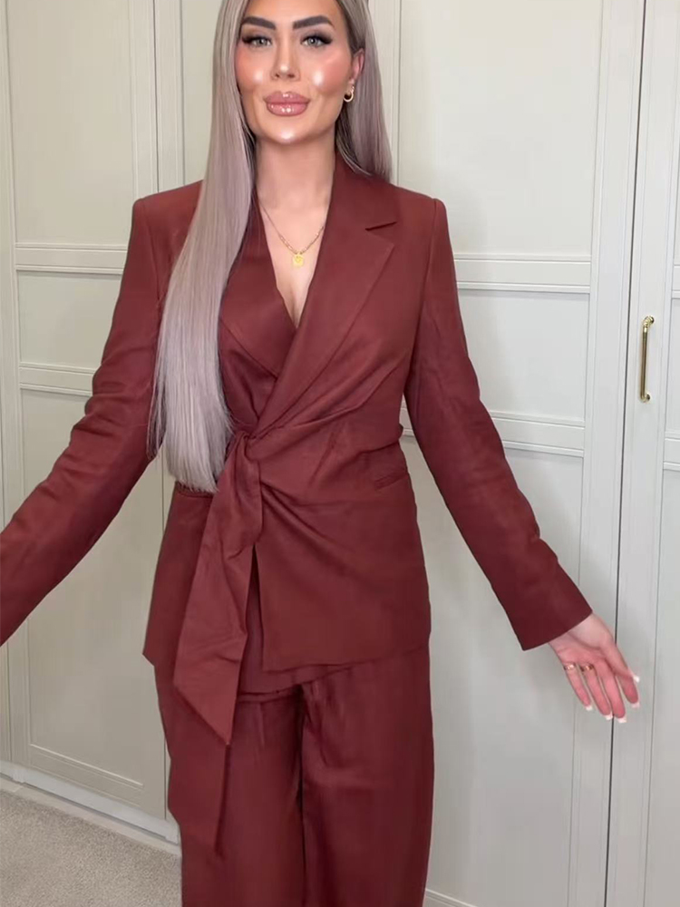 Conjunto de Blazer e Calças pa - Women Formal Wear Blazers avaliação e preço