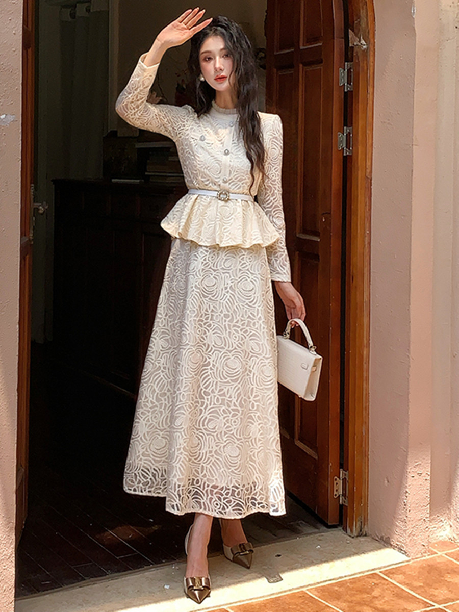Formal de luxo noite renda dua - Formal Dress Female avaliação e preço