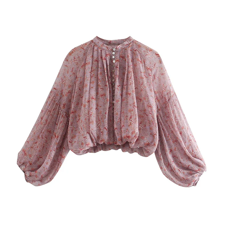 TEELYNN-Puff blusa boho manga  - Women'S Formal Wear Blouse avaliação e preço