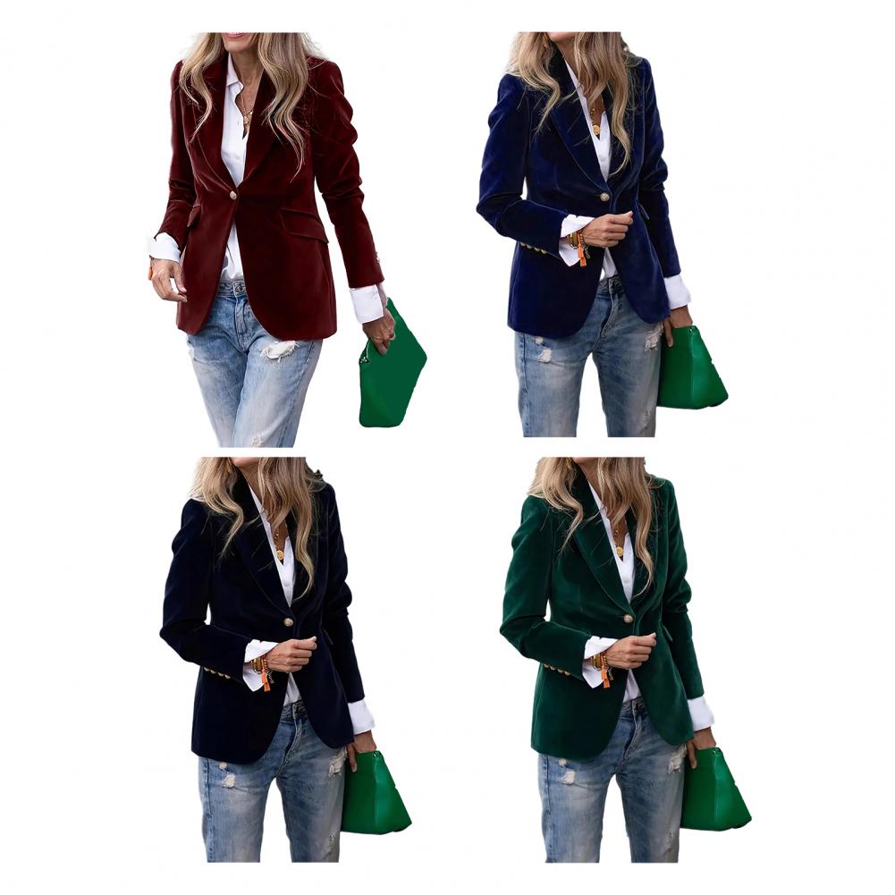 Blazer Feminino de Veludo Tama - Women'S Formal Wear Tuxedo avaliação e preço