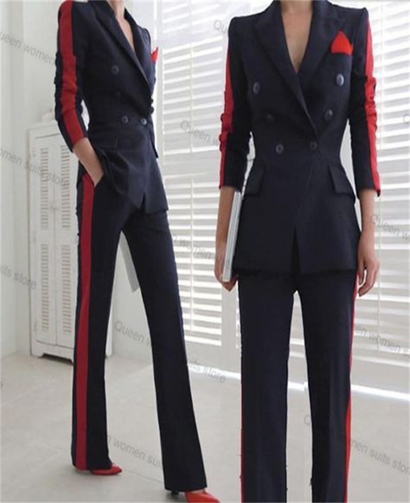 Vermelho preto outono feminino - Women'S Formal Wear Tuxedo avaliação e preço