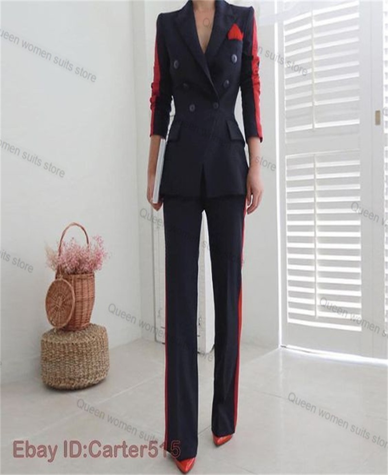 Vermelho preto outono feminino - Women'S Formal Wear Tuxedo avaliação e preço