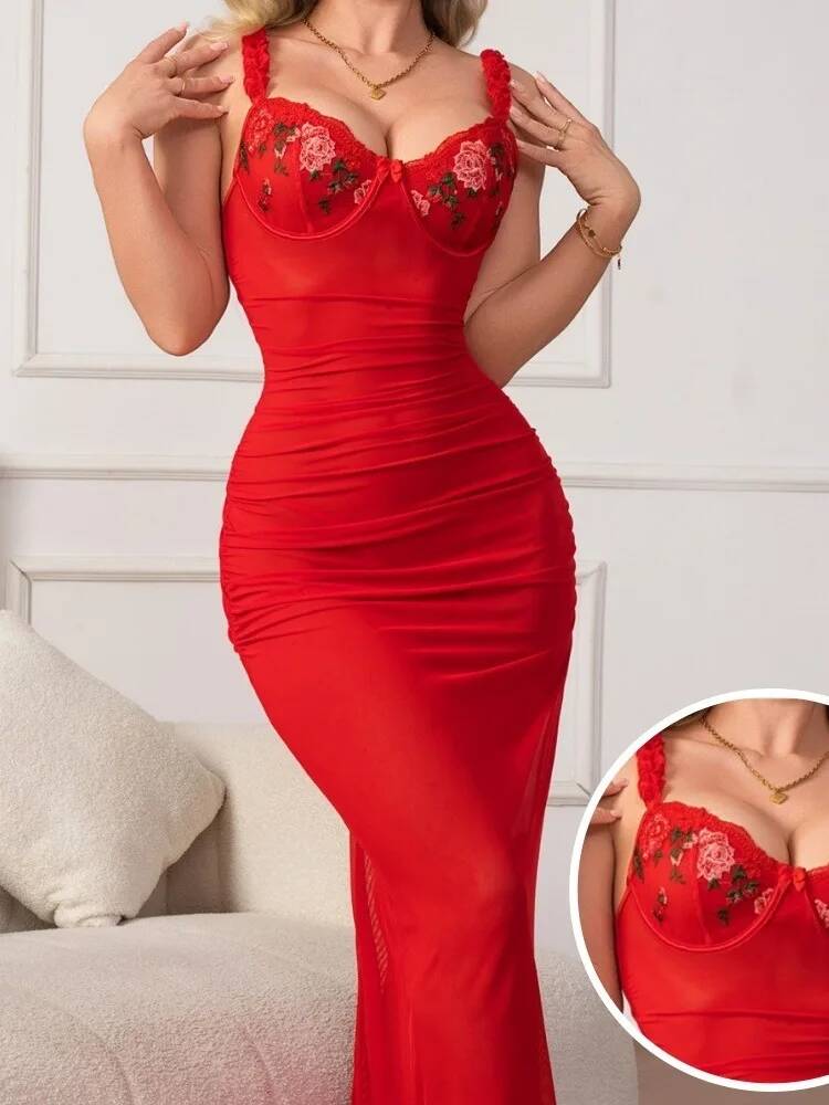 Vestido vermelho ruched com al - Women Formal Wear Trends avaliação e preço