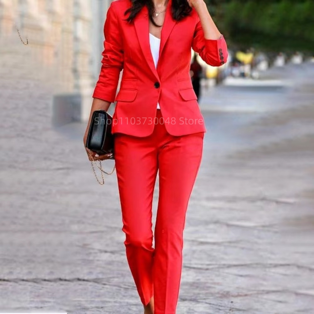 Conjunto de Blazer e Calças pa - Women Formal Wear Blazers avaliação e preço