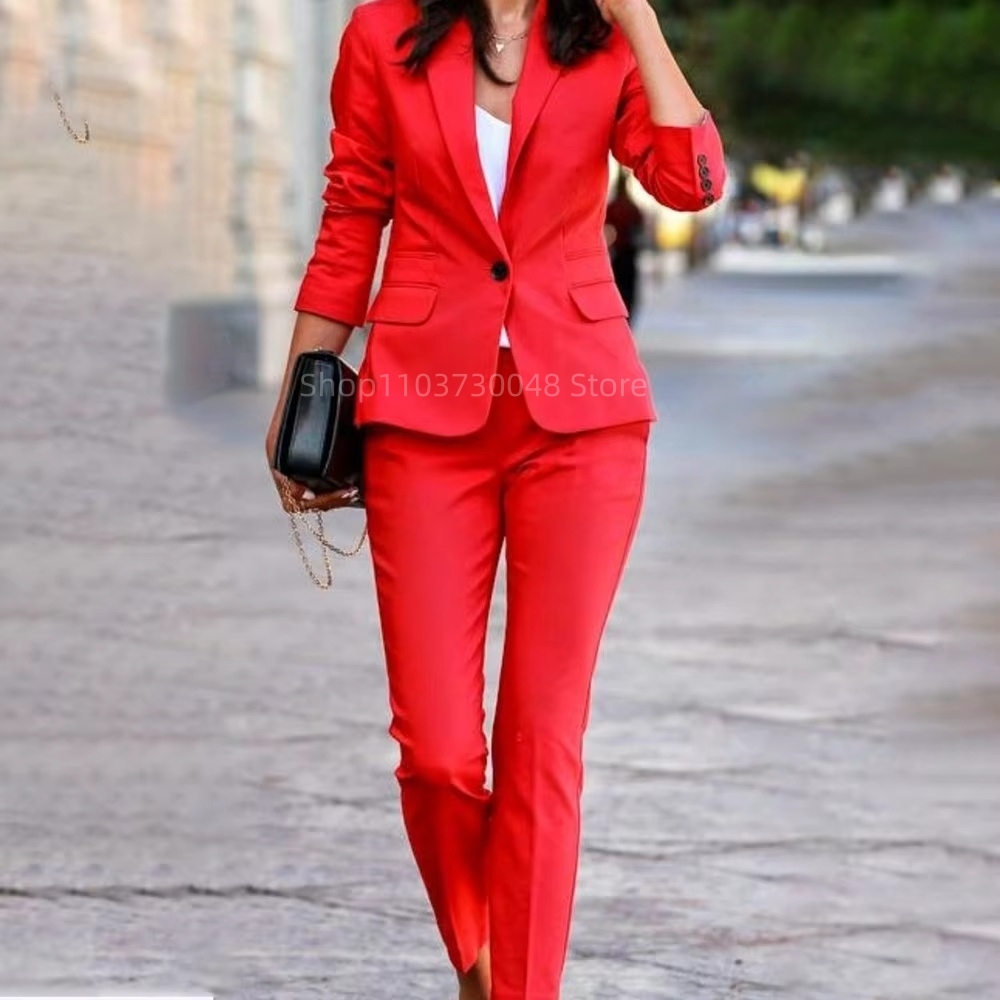 Conjunto de Blazer e Calças pa - Women Formal Wear Blazers avaliação e preço