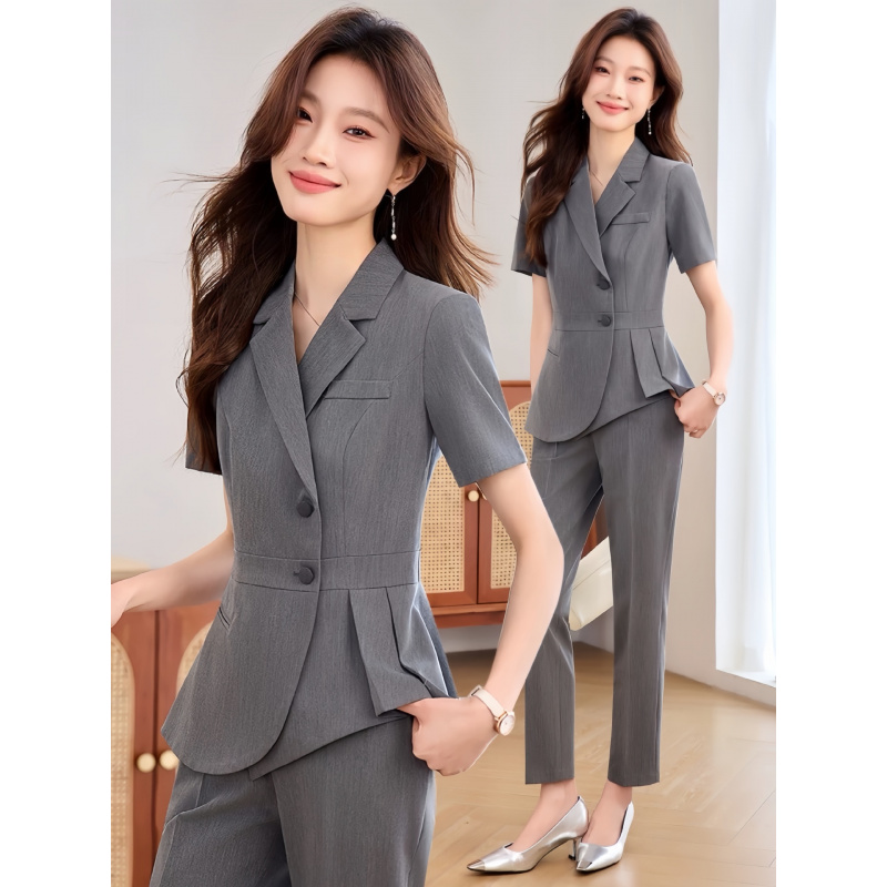 Novo Terno Feminino Azul Marin - Women Formal Wear Shirts avaliação e preço