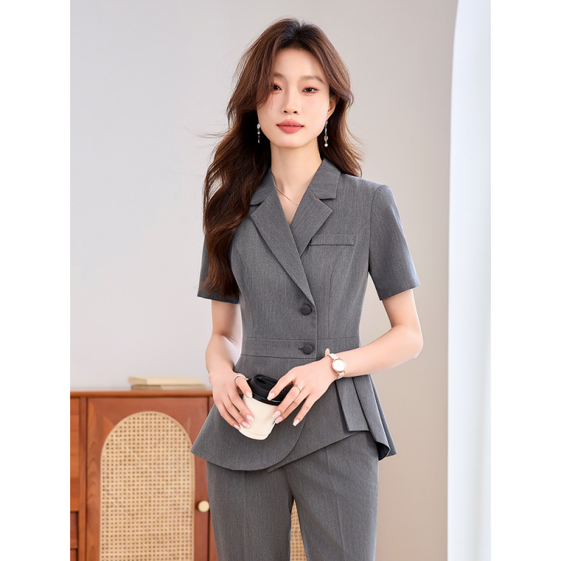 Novo Terno Feminino Azul Marin - Women Formal Wear Shirts avaliação e preço